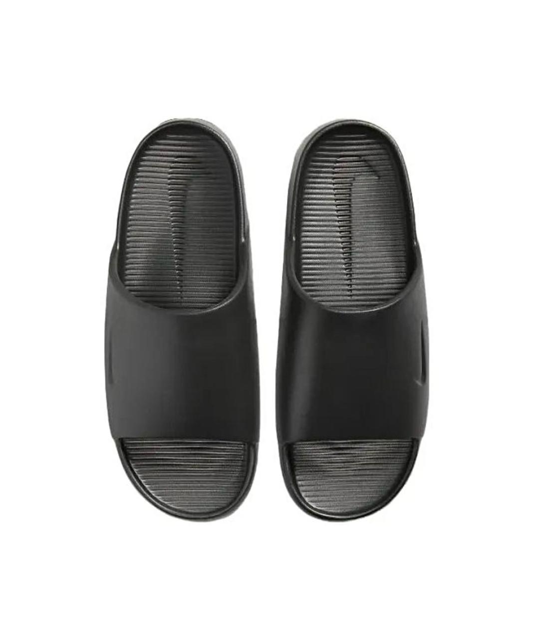 NIKE Черные резиновые шлепанцы, фото 2