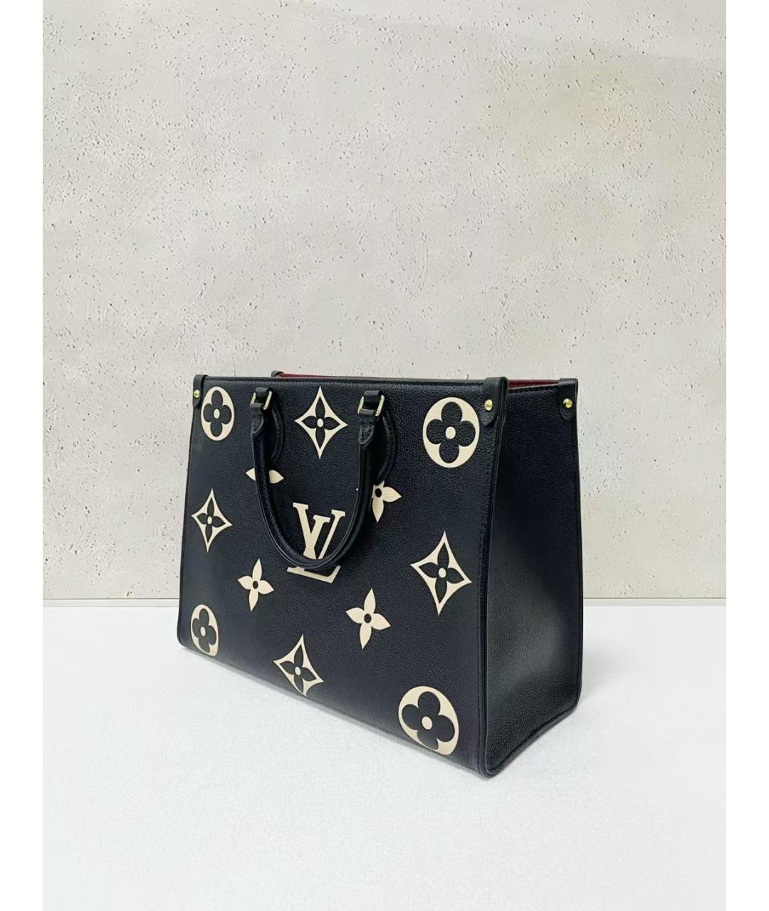 LOUIS VUITTON Черная кожаная сумка с короткими ручками, фото 2