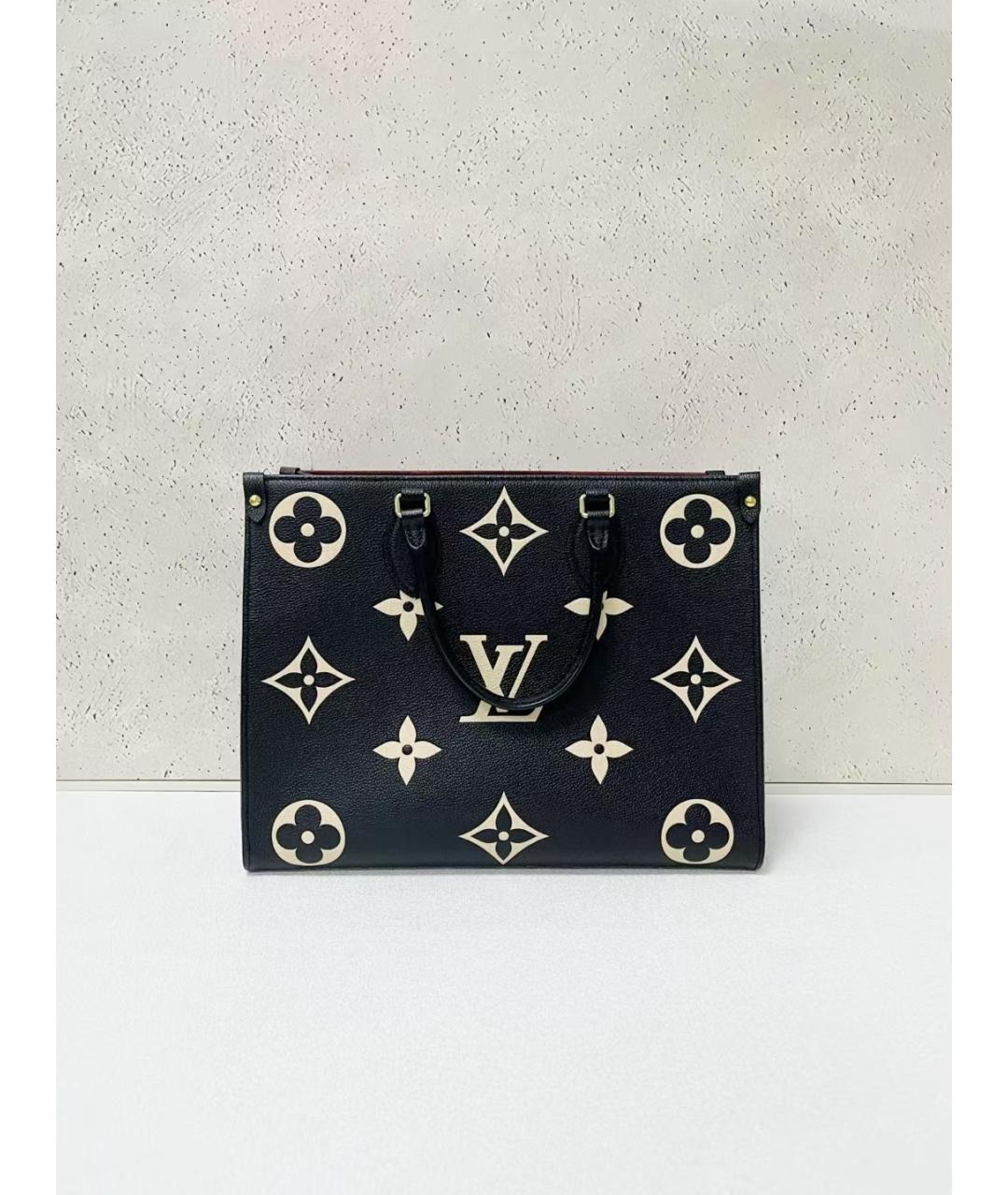 LOUIS VUITTON Черная кожаная сумка с короткими ручками, фото 5