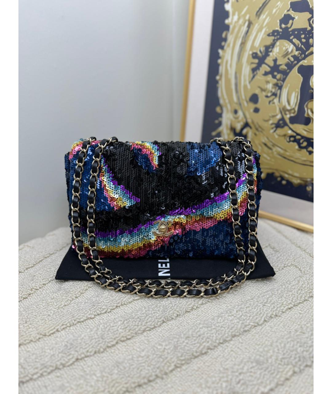 CHANEL Черная сумка через плечо, фото 10