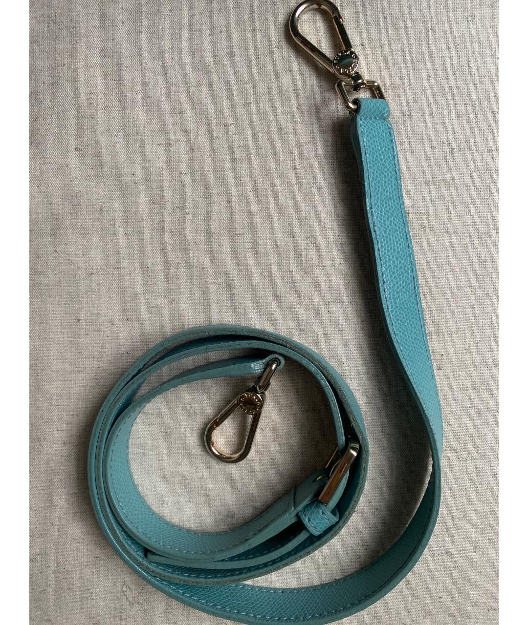 FURLA Бирюзовая кожаная сумка тоут, фото 5