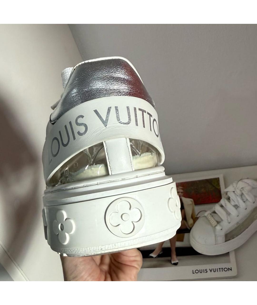 LOUIS VUITTON Белые кожаные кроссовки, фото 6
