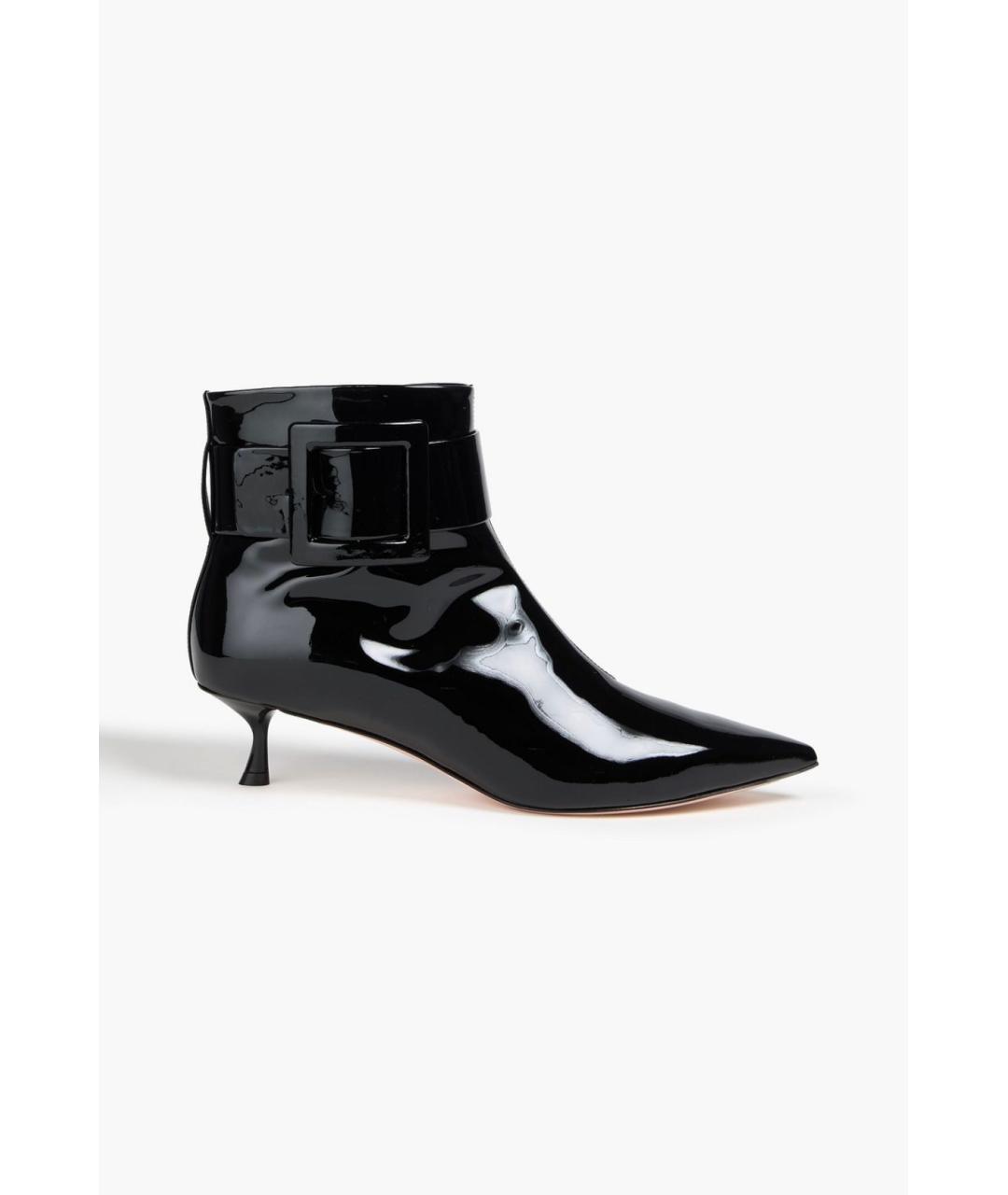 ROGER VIVIER Черные ботильоны из лакированной кожи, фото 5