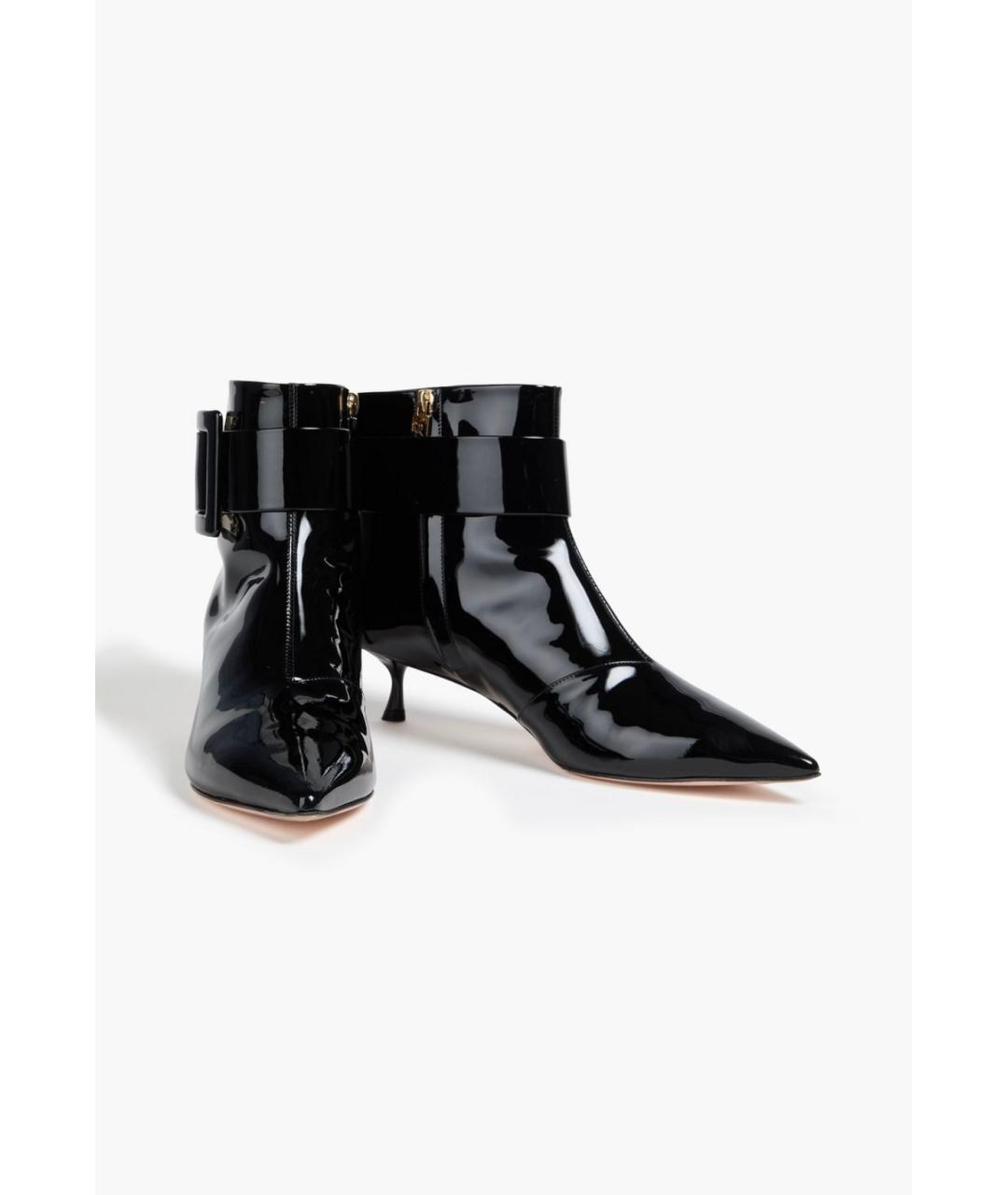 ROGER VIVIER Черные ботильоны из лакированной кожи, фото 2