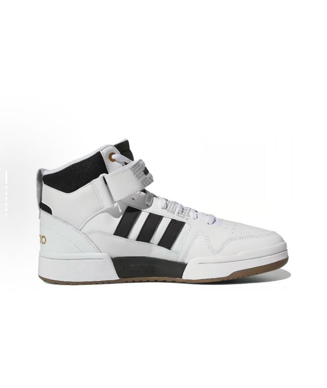 ADIDAS Белые кожаные высокие кроссовки / кеды, фото 8