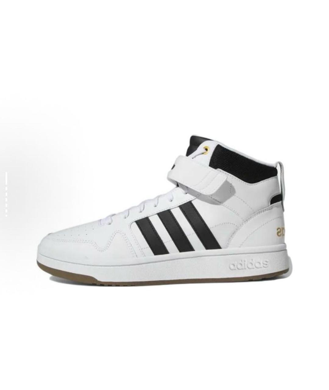 ADIDAS Белые кожаные высокие кроссовки / кеды, фото 3