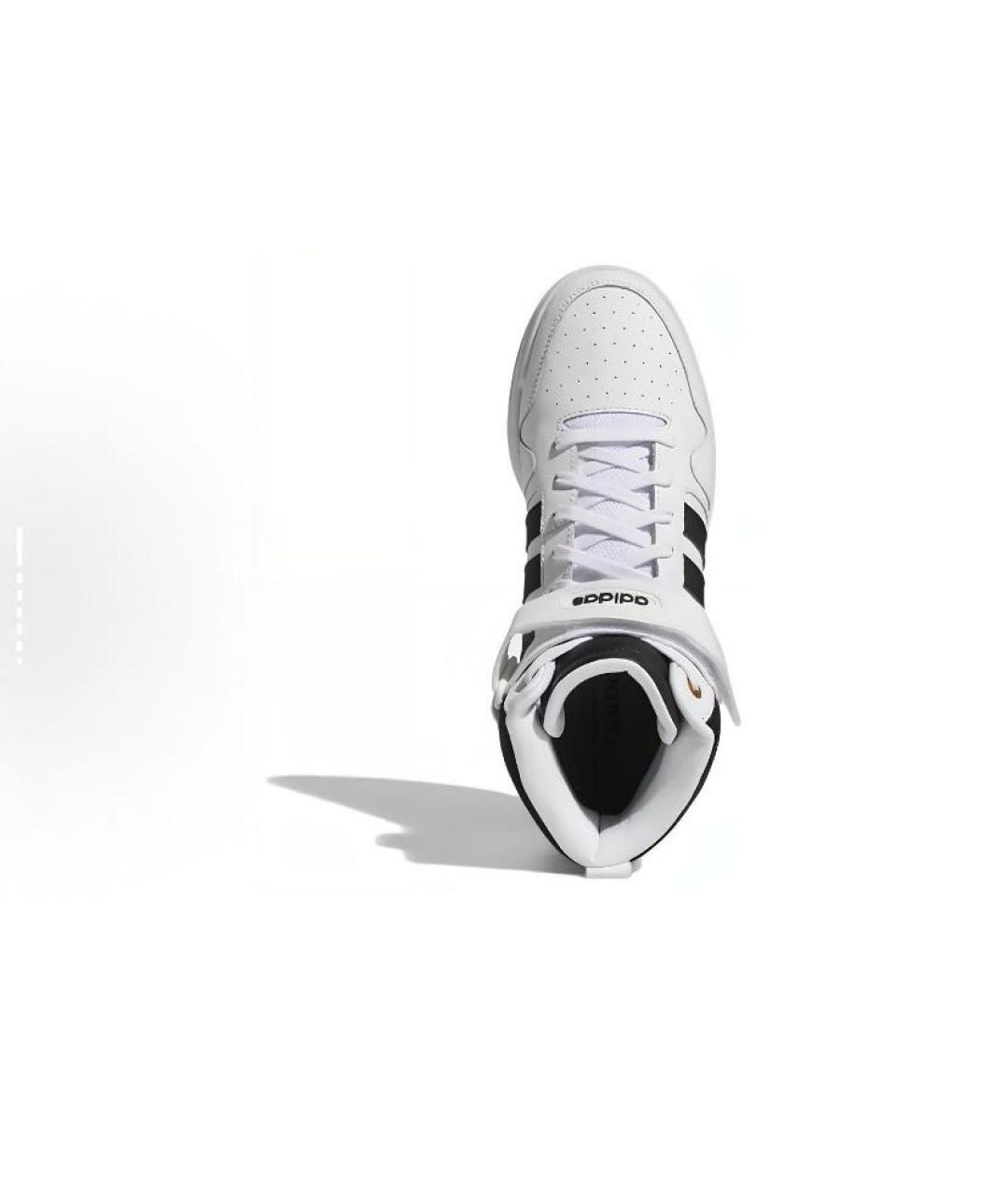 ADIDAS Белые кожаные высокие кроссовки / кеды, фото 6
