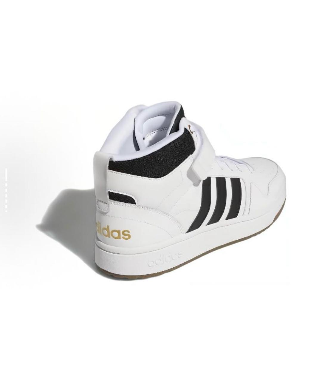 ADIDAS Белые кожаные высокие кроссовки / кеды, фото 5