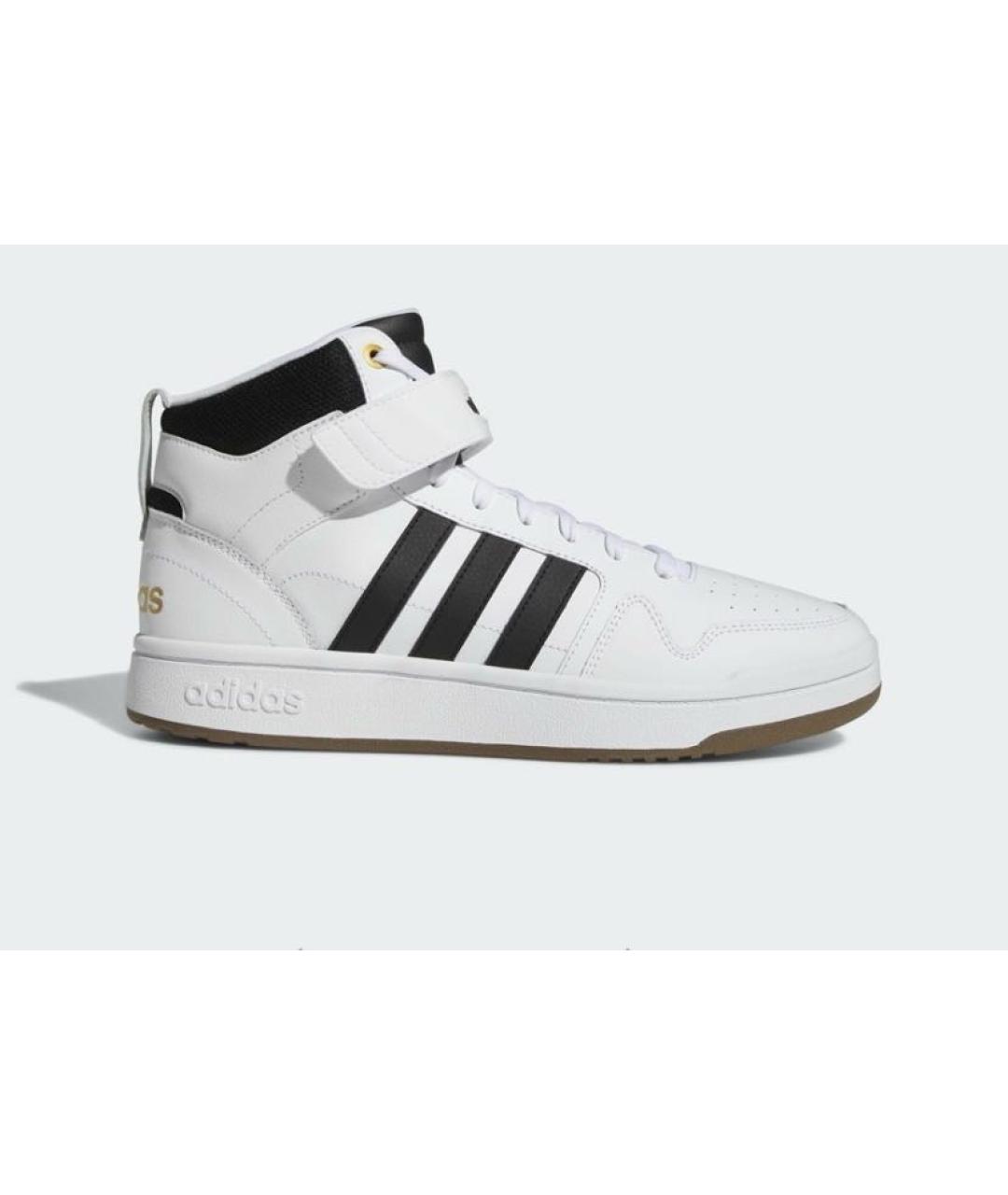 ADIDAS Белые кожаные высокие кроссовки / кеды, фото 2