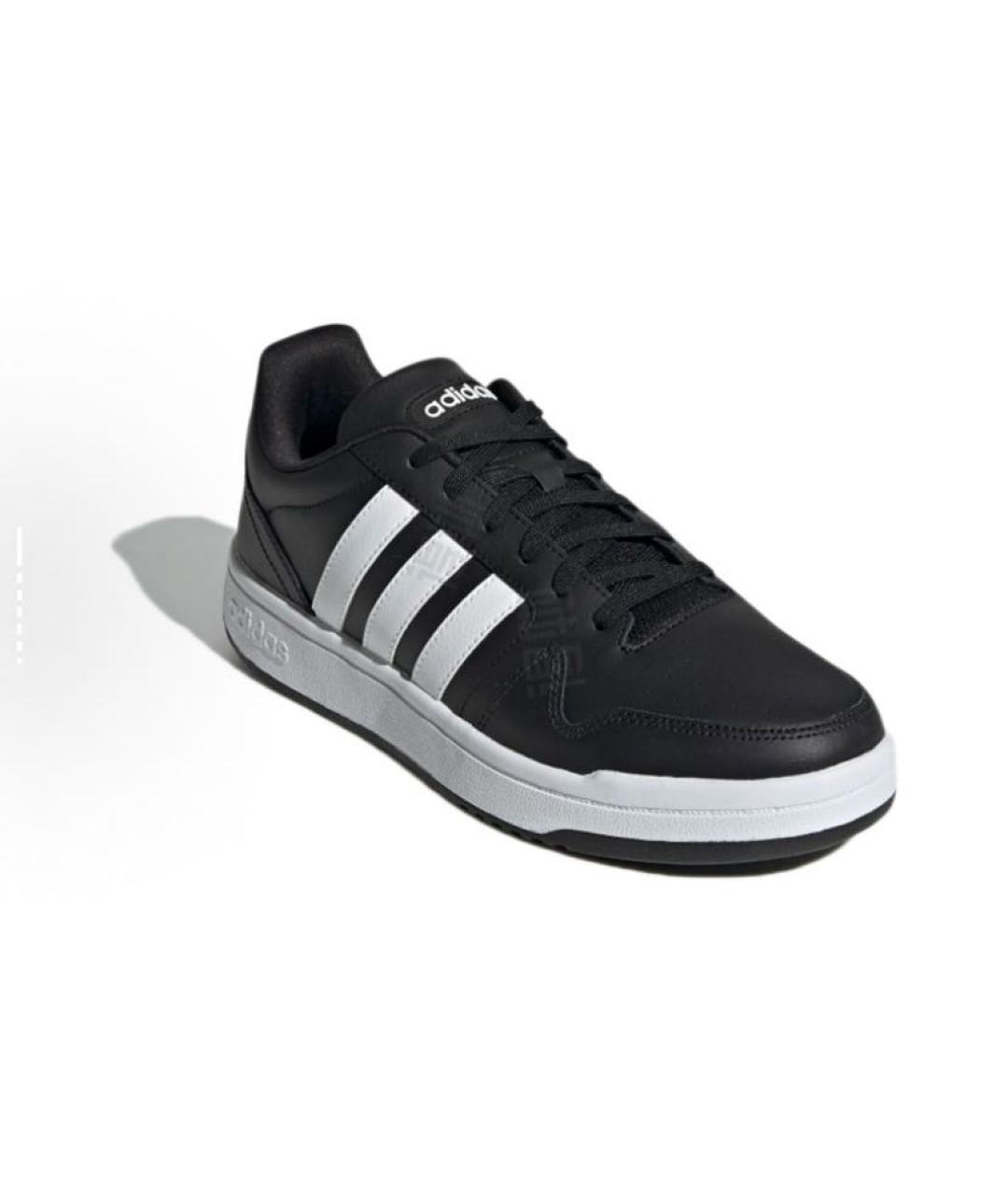 ADIDAS Черные кожаные низкие кроссовки / кеды, фото 4