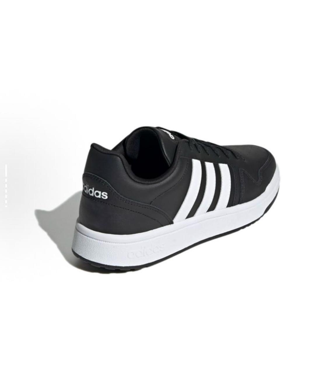 ADIDAS Черные кожаные низкие кроссовки / кеды, фото 5