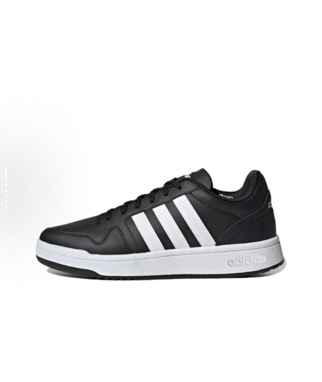 ADIDAS Черные кожаные низкие кроссовки / кеды, фото 2