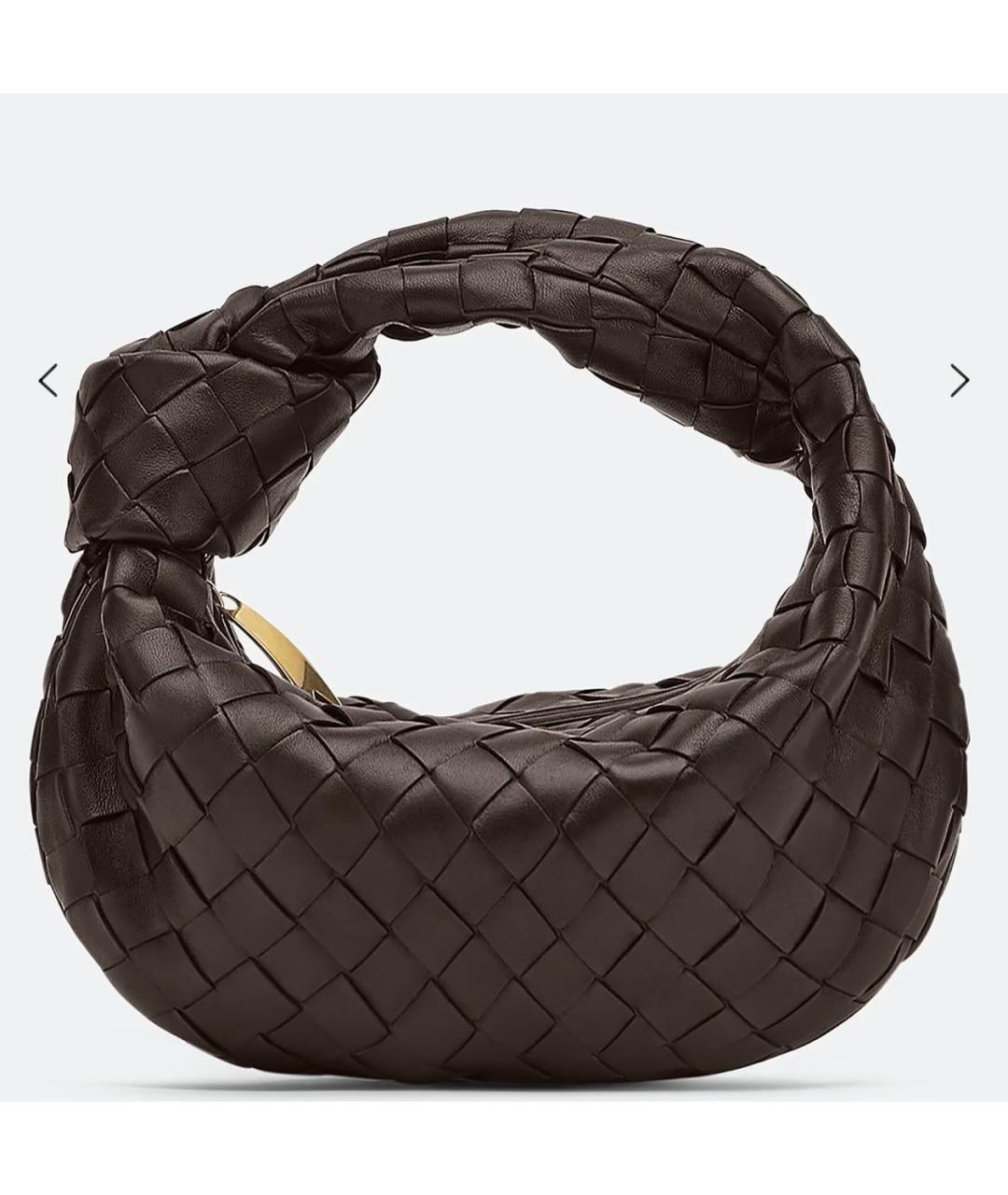 BOTTEGA VENETA Коричневая кожаная сумка с короткими ручками, фото 10