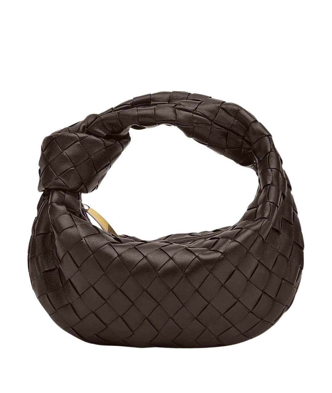 BOTTEGA VENETA Коричневая кожаная сумка с короткими ручками, фото 1