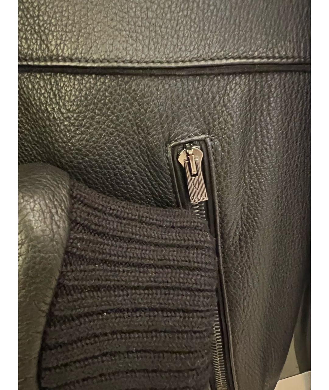 FERU Черная кожаная куртка, фото 6