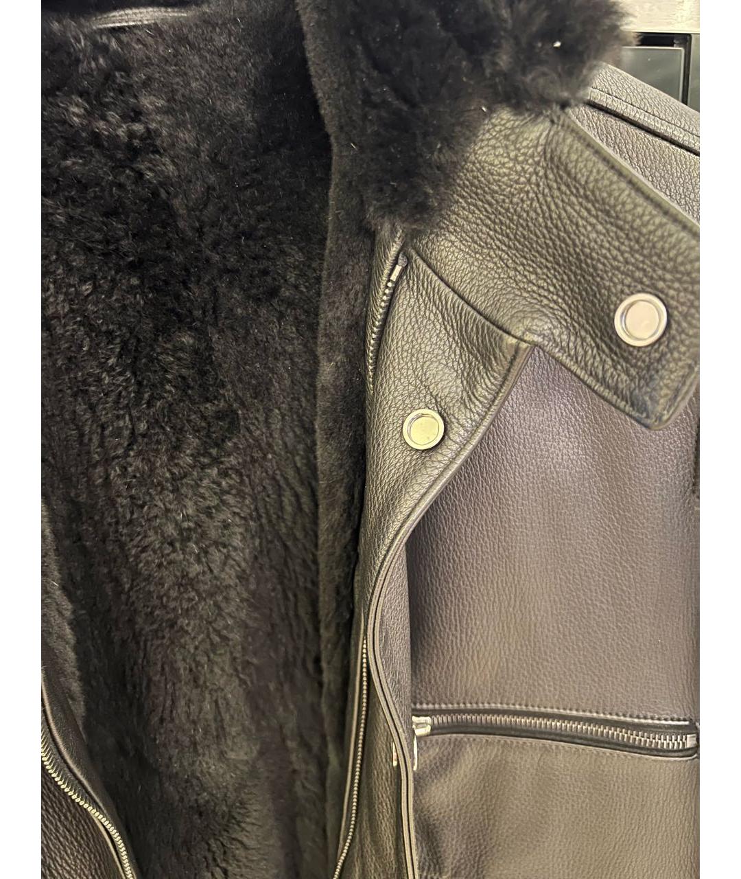 FERU Черная кожаная куртка, фото 8