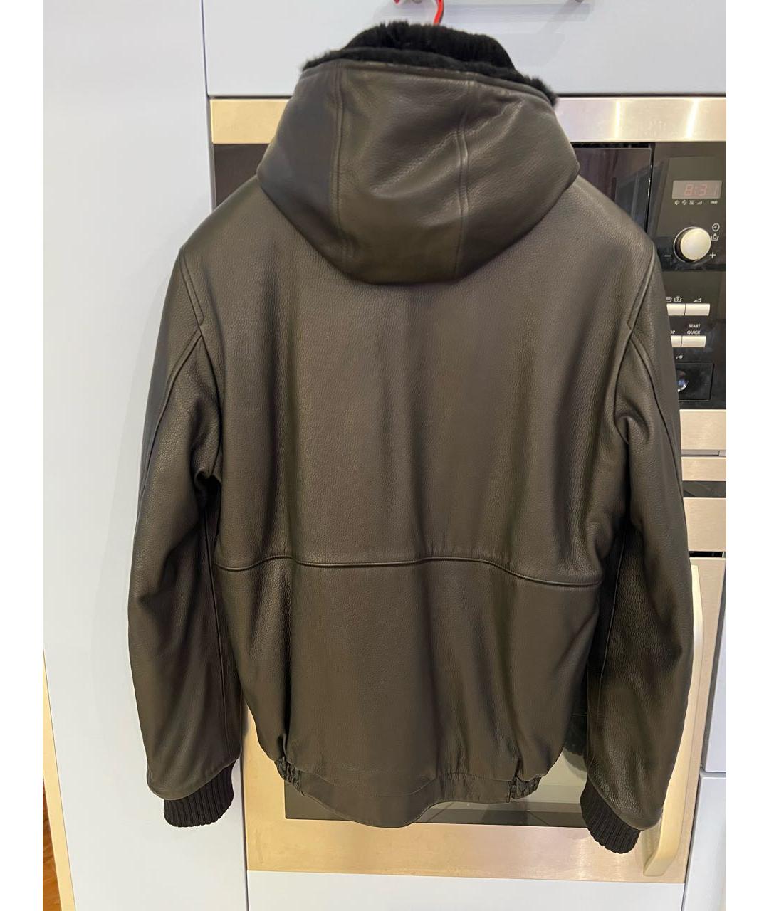 FERU Черная кожаная куртка, фото 3