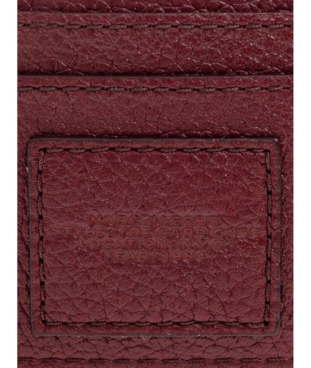 MARC JACOBS Бордовый кожаный кардхолдер, фото 2