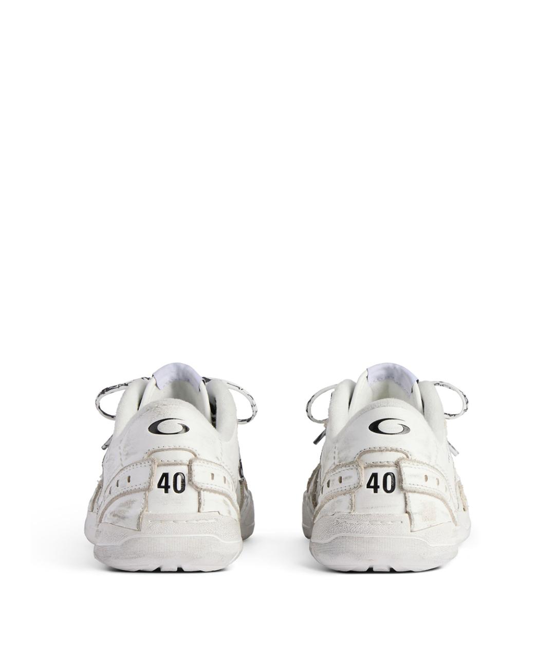 BALENCIAGA Белые кожаные кроссовки, фото 2