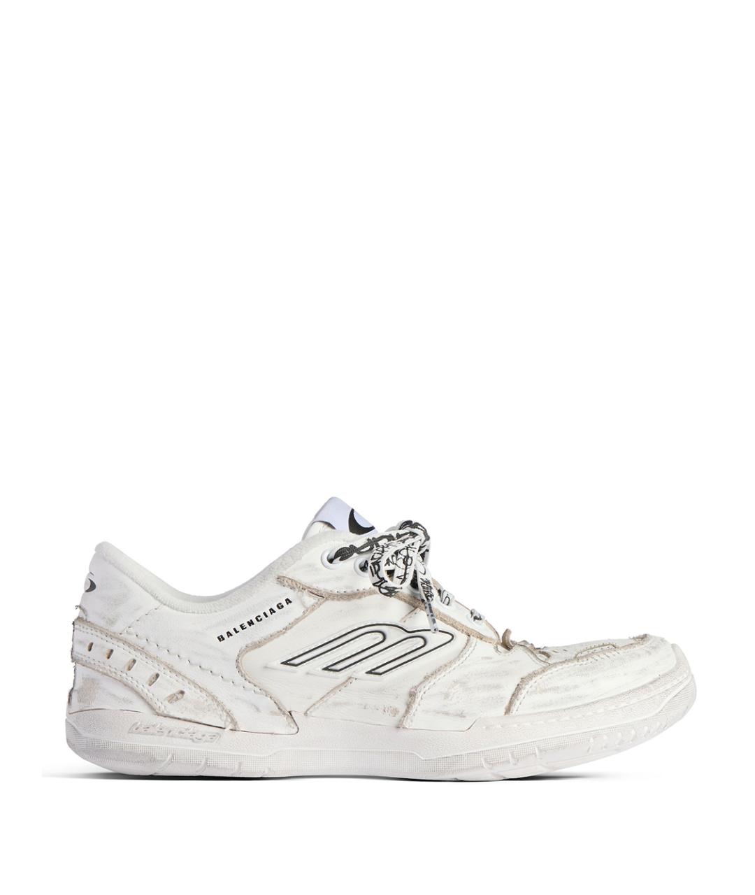 BALENCIAGA Белые кожаные кроссовки, фото 1