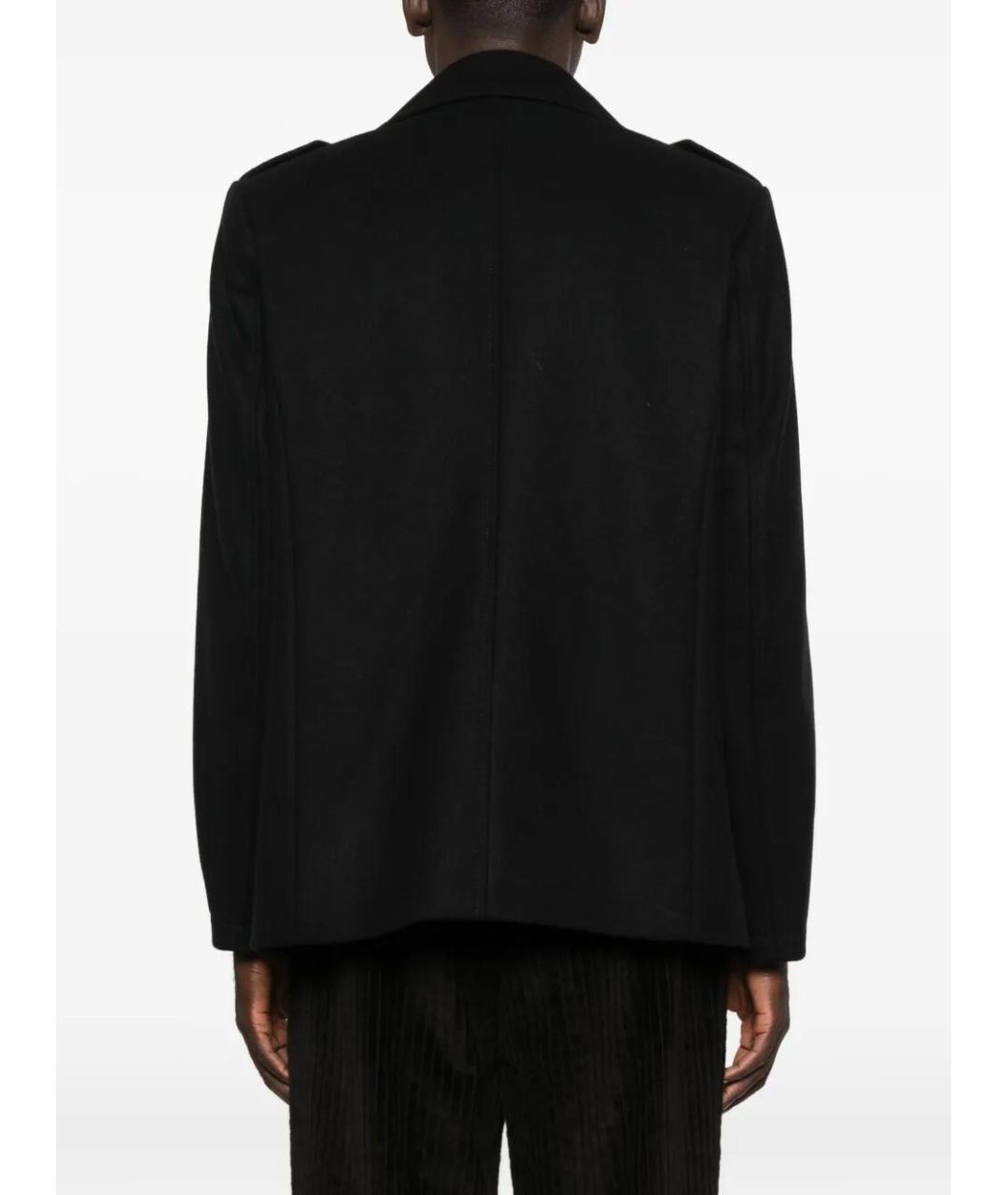 DOLCE&GABBANA Черное шерстяное пальто, фото 3