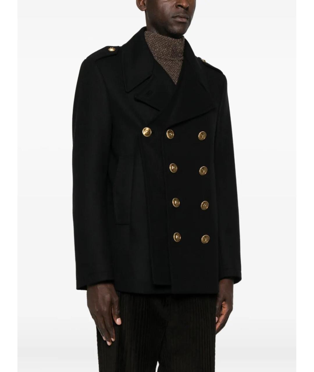 DOLCE&GABBANA Черное шерстяное пальто, фото 4
