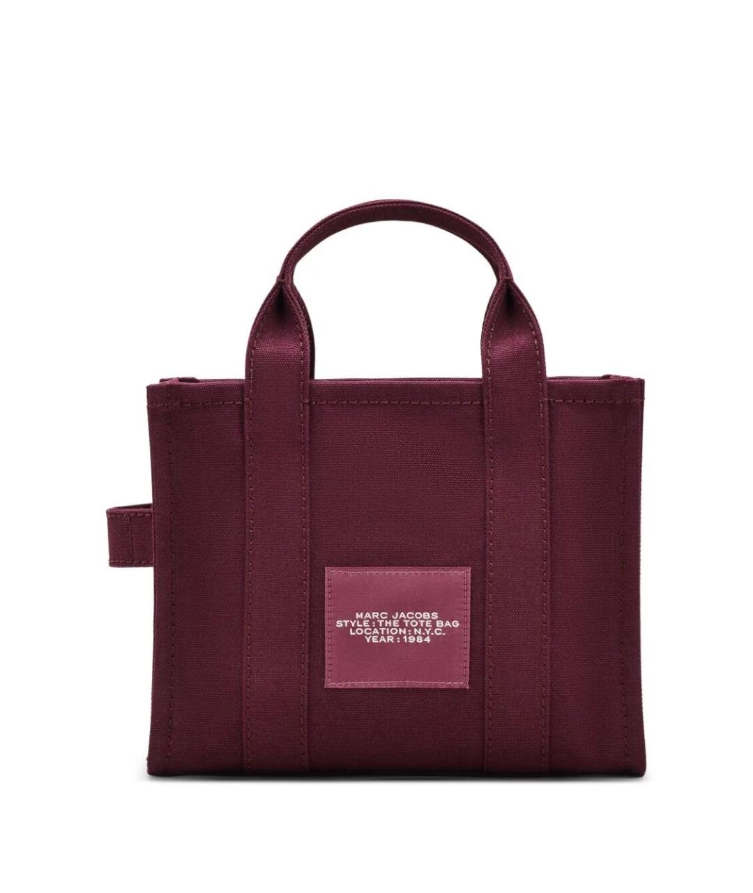 MARC JACOBS Бордовая тканевая сумка тоут, фото 4