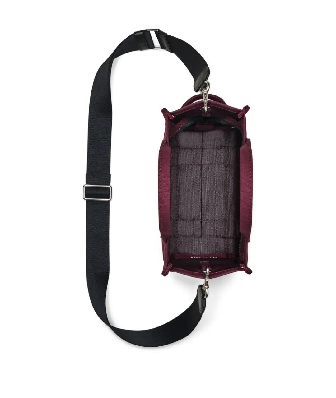 MARC JACOBS Бордовая тканевая сумка тоут, фото 5