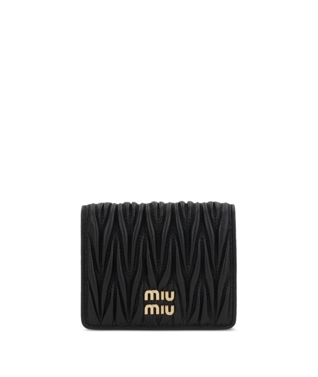 MIU MIU Черный кожаный кошелек, фото 1