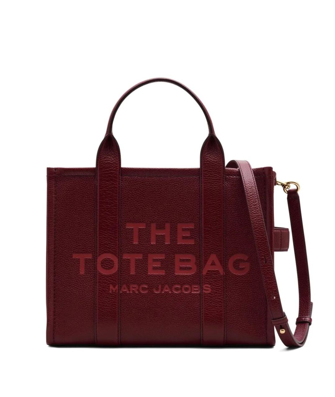 MARC JACOBS Бордовая кожаная сумка тоут, фото 1