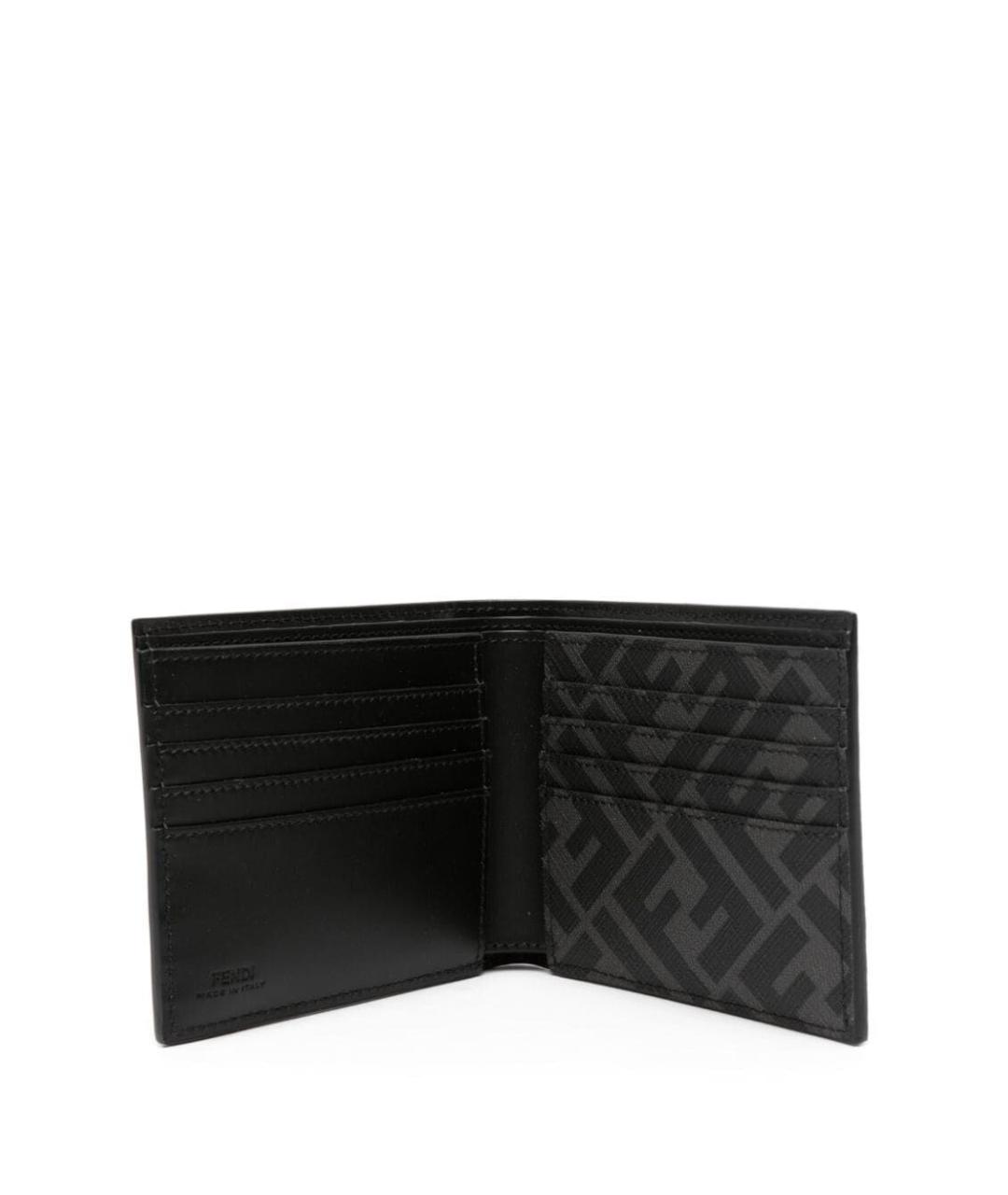 FENDI Черный кожаный кошелек, фото 3