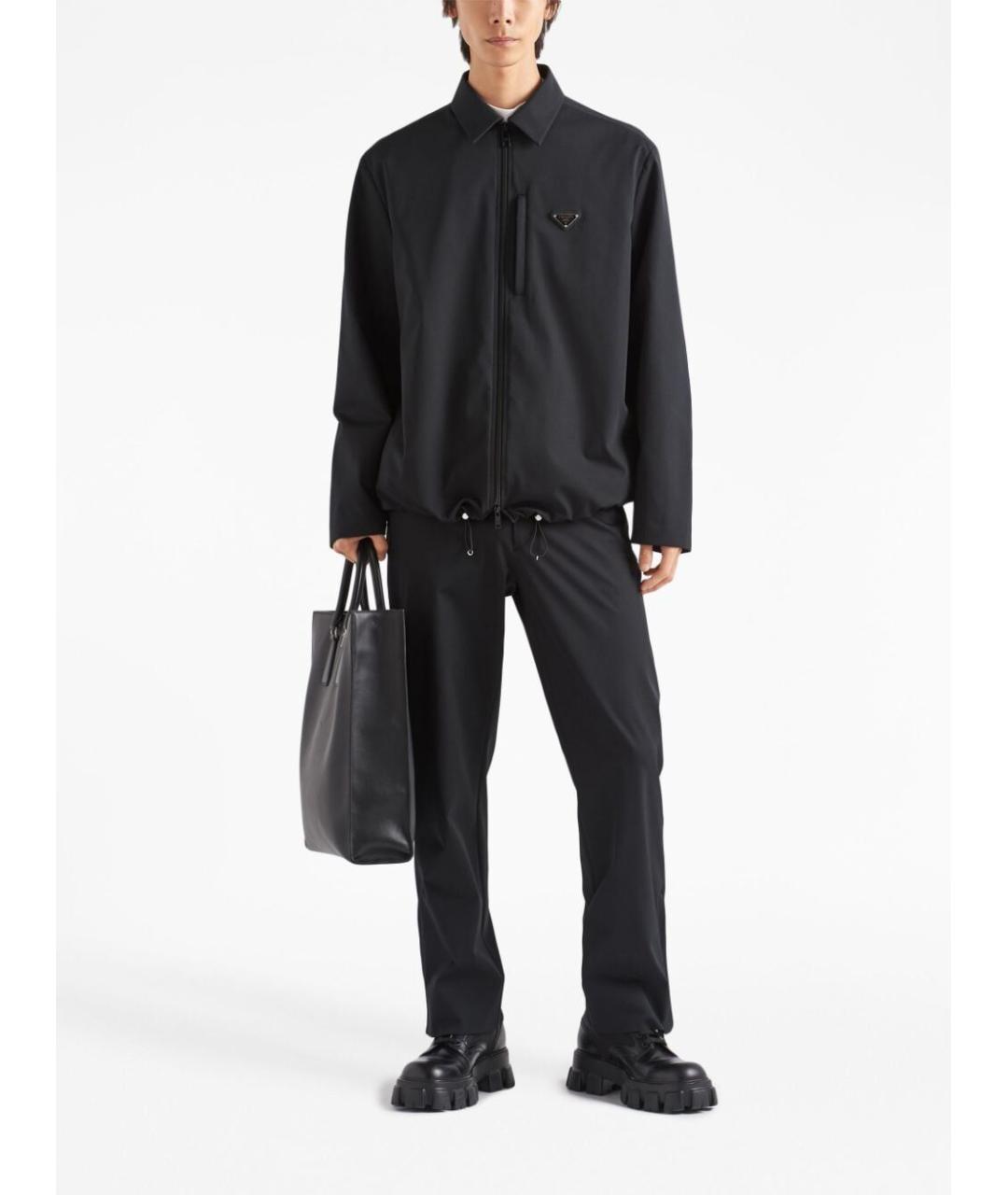 PRADA Черные хлопковые прямые джинсы, фото 2