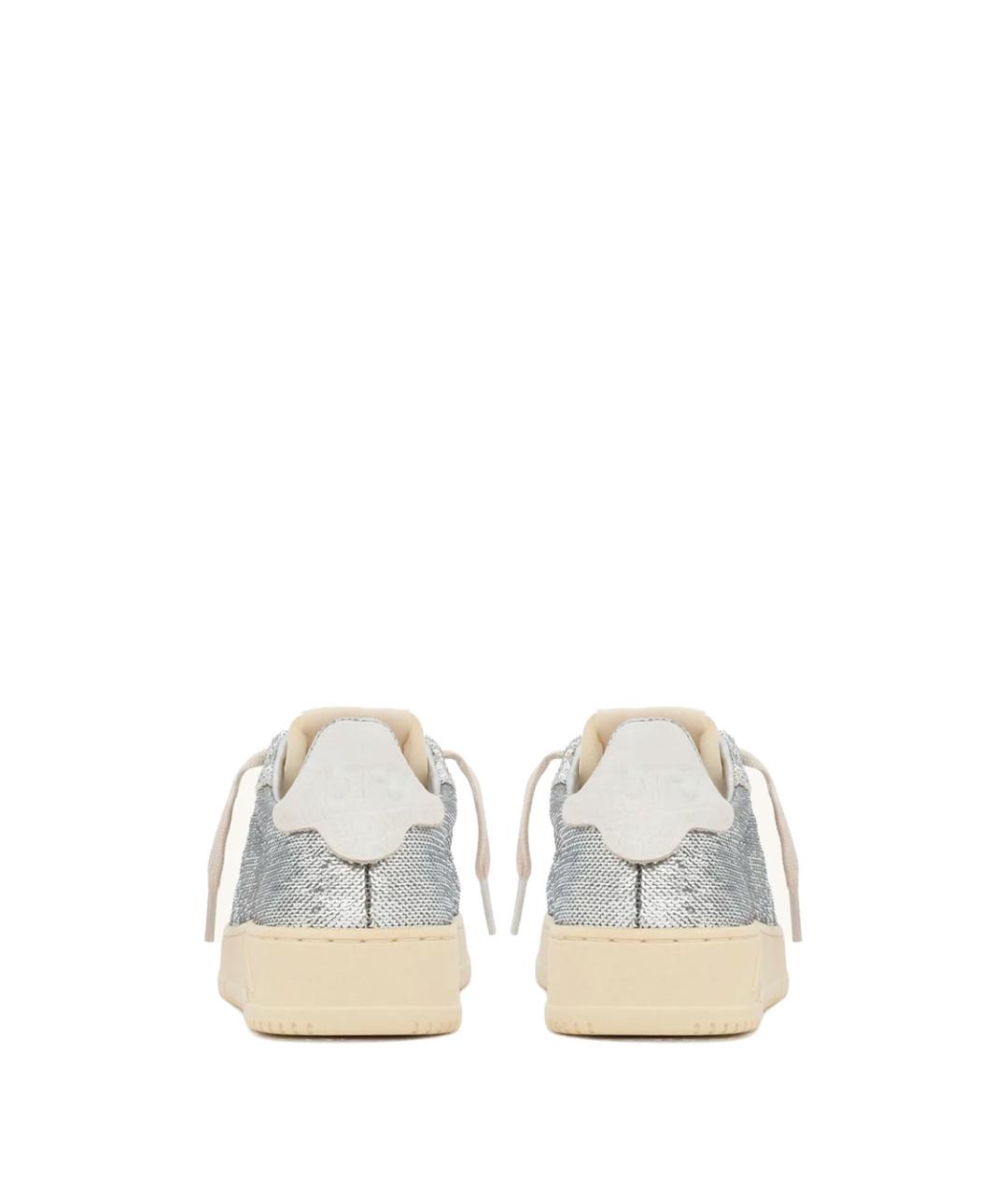 AUTRY Серебряные синтетические кеды, фото 3