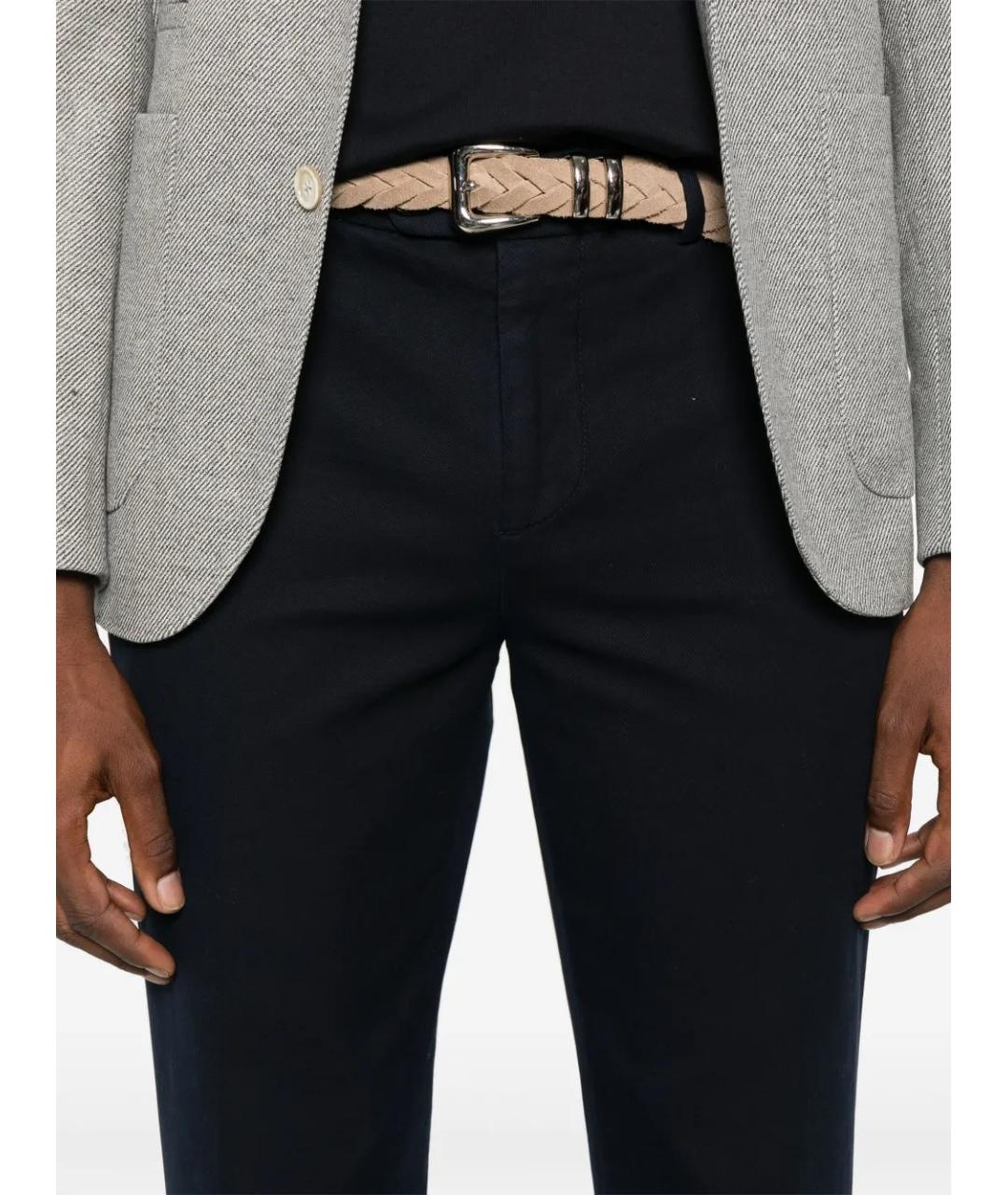 BRUNELLO CUCINELLI Черные хлопковые прямые джинсы, фото 1