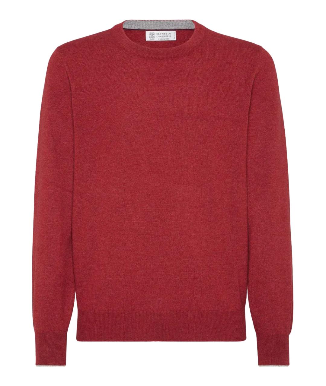 BRUNELLO CUCINELLI Красный кашемировый джемпер / свитер, фото 1