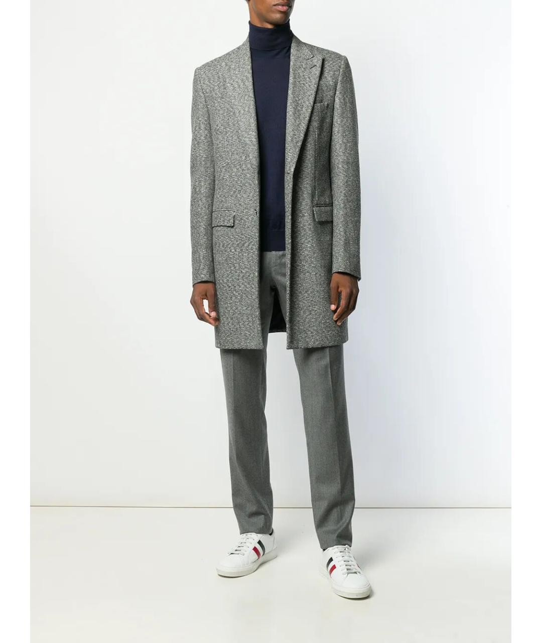 BRUNELLO CUCINELLI Синяя шерстяная водолазка, фото 7