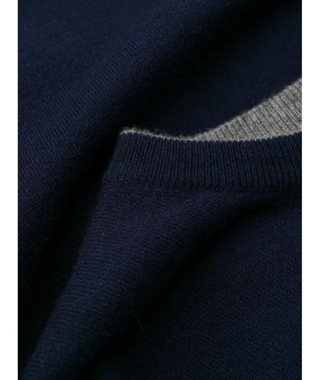 BRUNELLO CUCINELLI Синий кашемировый джемпер / свитер, фото 4