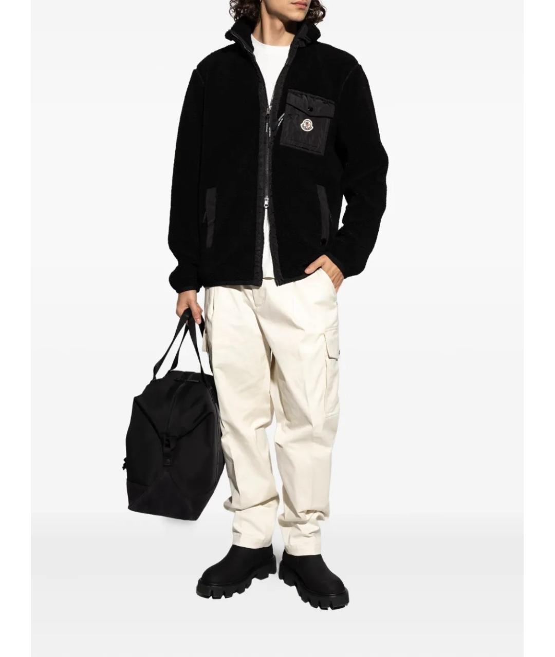 MONCLER Черная полиэстеровая куртка, фото 2