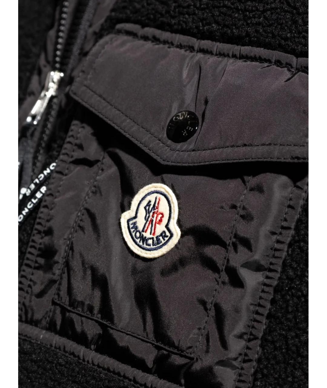 MONCLER Черная полиэстеровая куртка, фото 5