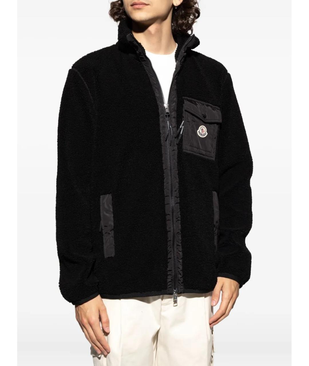 MONCLER Черная полиэстеровая куртка, фото 3