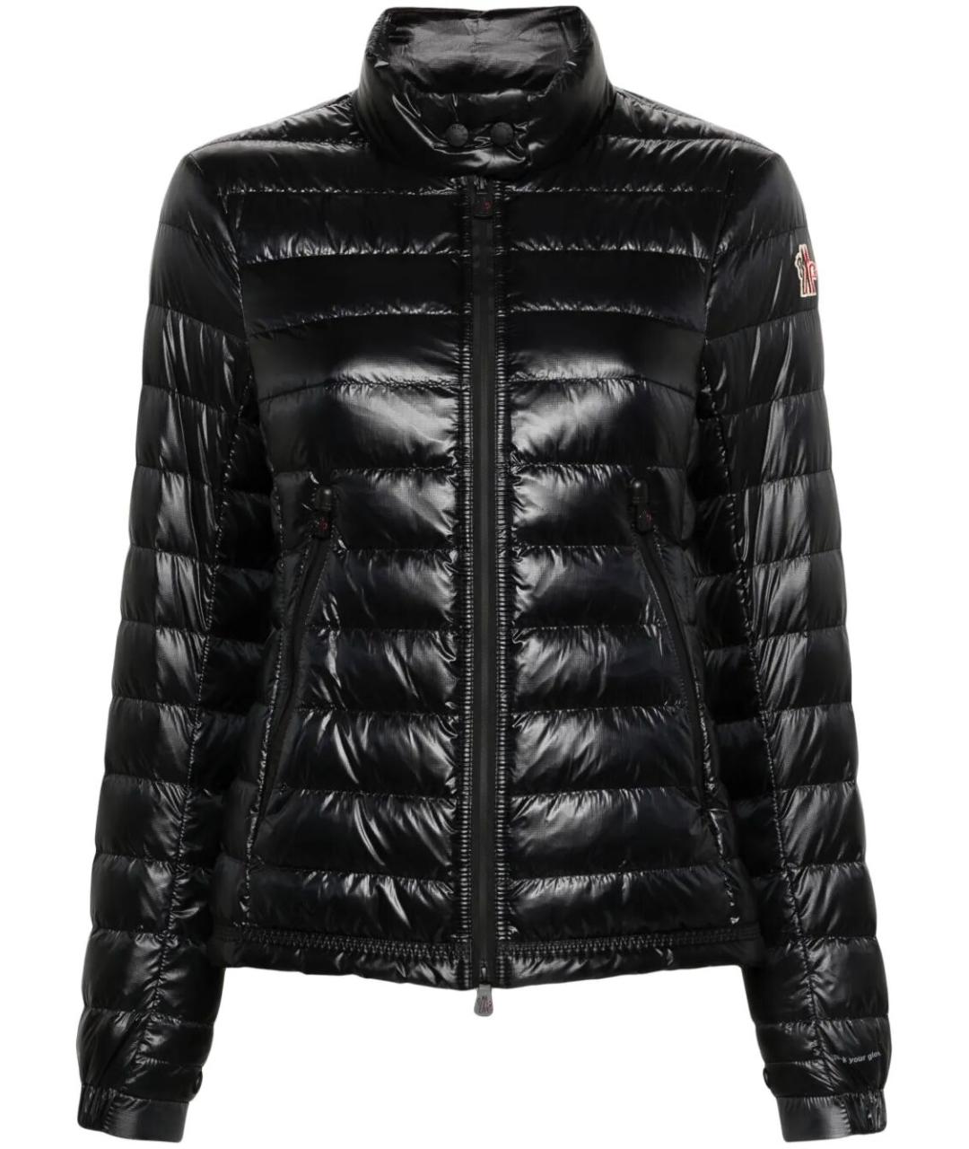 MONCLER Черный полиамидовый пуховик, фото 1