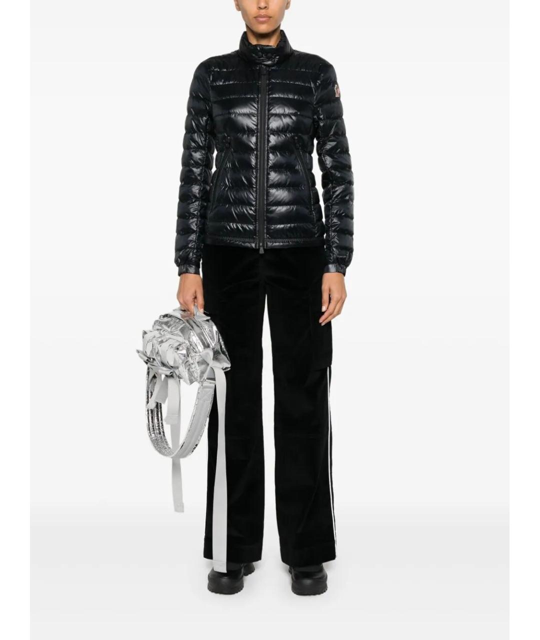 MONCLER Черный полиамидовый пуховик, фото 2