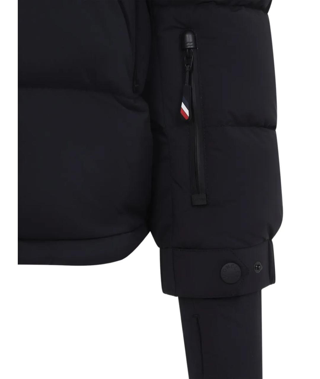 MONCLER Черный полиамидовый пуховик, фото 4