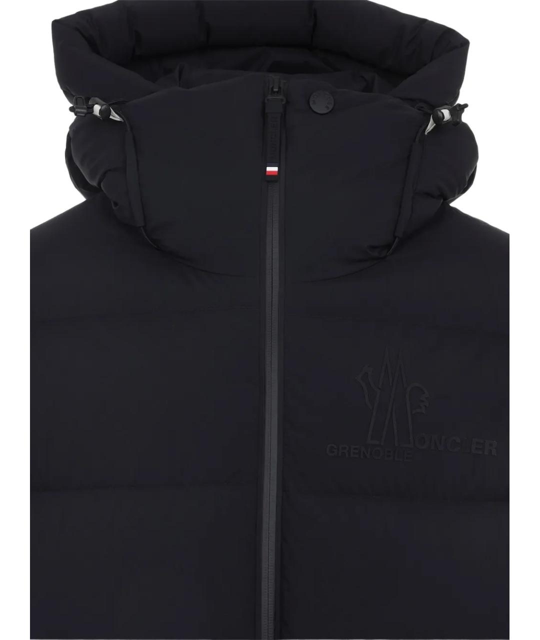 MONCLER Черный полиамидовый пуховик, фото 3