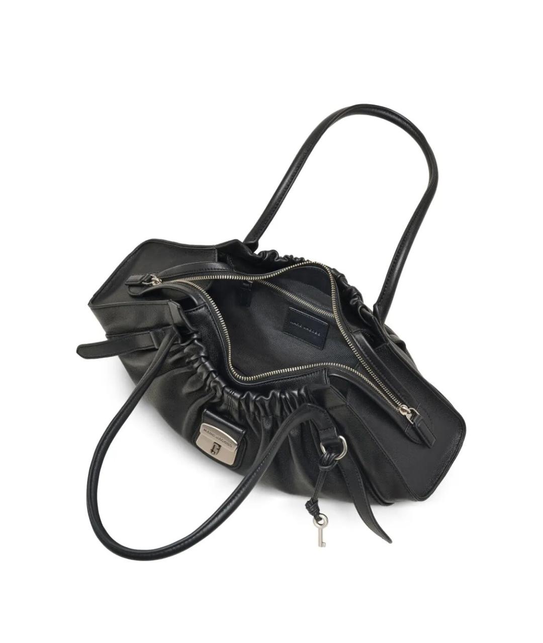 MARC JACOBS Черная кожаная сумка с короткими ручками, фото 3