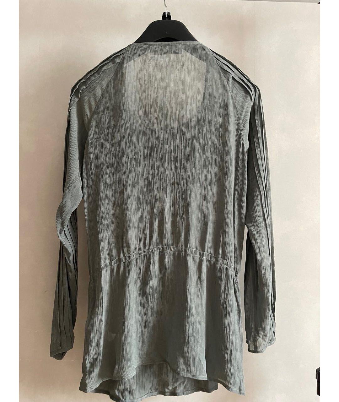 BLUGIRL Серая шелковая блузы, фото 2