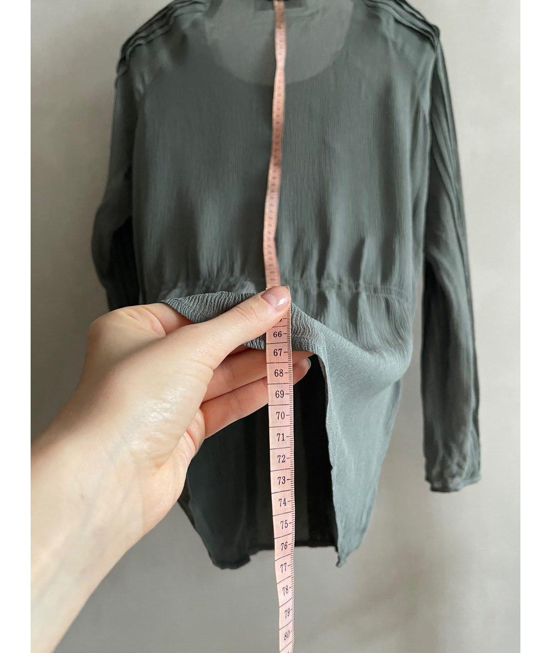 BLUGIRL Серая шелковая блузы, фото 6