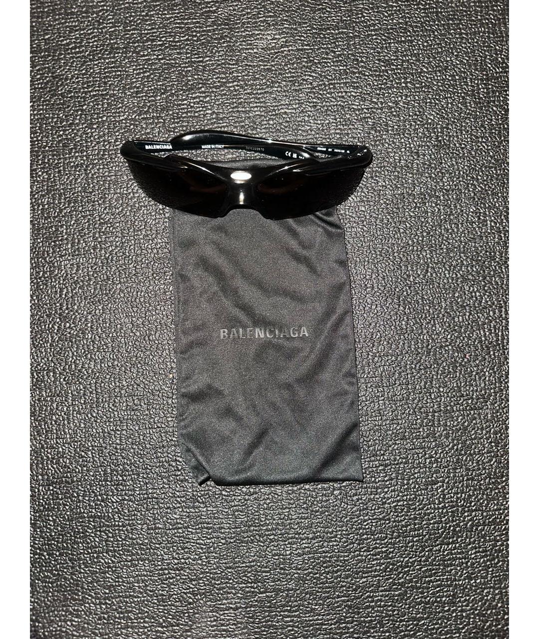 BALENCIAGA Черные пластиковые солнцезащитные очки, фото 2
