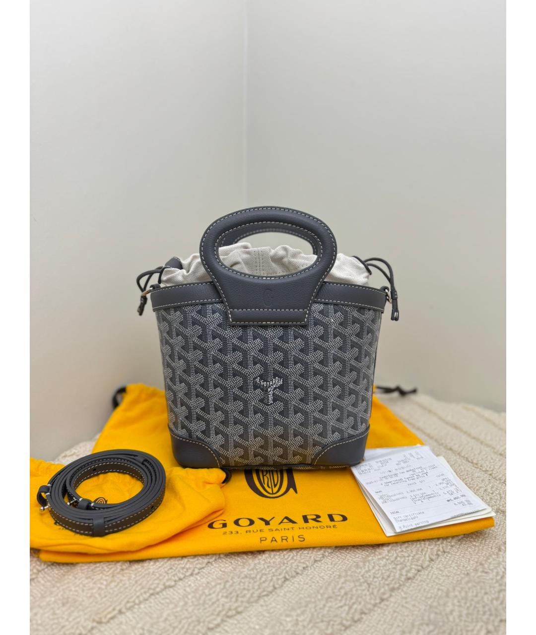 GOYARD Серая сумка через плечо из искусственной кожи, фото 2