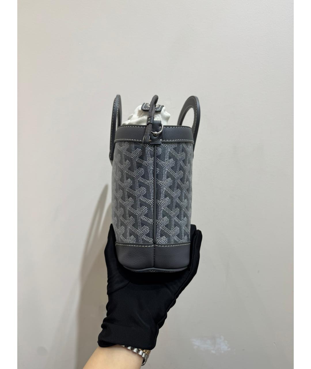 GOYARD Серая сумка через плечо из искусственной кожи, фото 5
